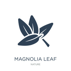magnolia leaf icon vector on white background, magnolia leaf tre © Meth Mehr