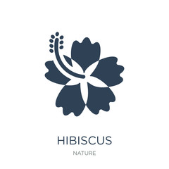 hibiscus icon vector on white background, hibiscus trendy filled © Meth Mehr