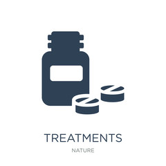 treatments icon vector on white background, treatments trendy fi