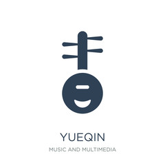 yueqin icon vector on white background, yueqin trendy filled ico