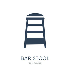 bar stool icon vector on white background, bar stool trendy fill