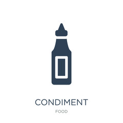 condiment icon vector on white background, condiment trendy fill
