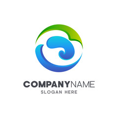 simple wave logo design
