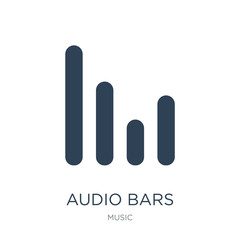 audio bars icon vector on white background, audio bars trendy fi