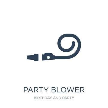 party blower icon vector on white background, party blower trend