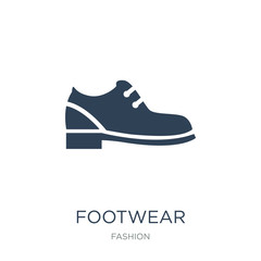 footwear icon vector on white background, footwear trendy filled