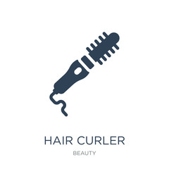 hair curler icon vector on white background, hair curler trendy