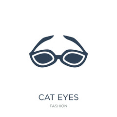 cat eyes icon vector on white background, cat eyes trendy filled