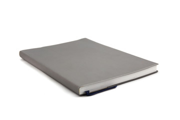 Blank book on white background.