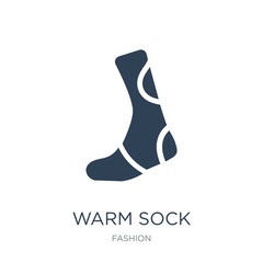 warm sock icon vector on white background, warm sock trendy fill