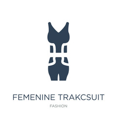 femenine trakcsuit icon vector on white background, femenine tra