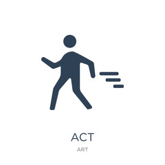 act icon vector on white background, act trendy filled icons fro