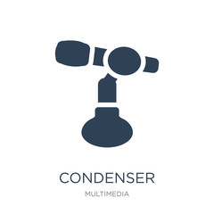 condenser icon vector on white background, condenser trendy fill