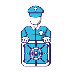 security agent with safe box