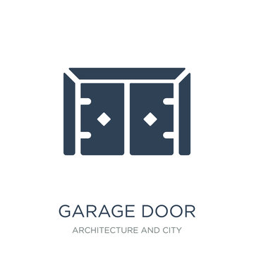 Garage Door Icon Vector On White Background, Garage Door Trendy