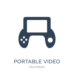 portable video game console icon vector on white background, por © Meth Mehr