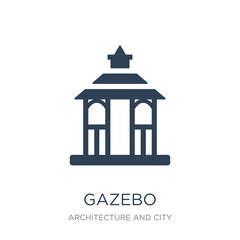 gazebo icon vector on white background, gazebo trendy filled ico