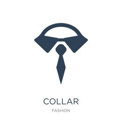 collar icon vector on white background, collar trendy filled ico