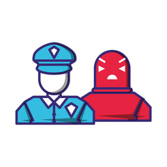 security agent with robot avatars