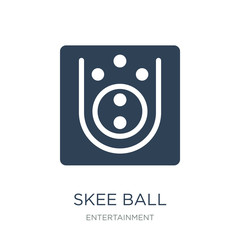 skee ball icon vector on white background, skee ball trendy fill