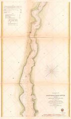 1857, U.S. Coast Survey Map or Chart of the Rappahannock River, Virginia