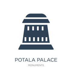 potala palace icon vector on white background, potala palace tre