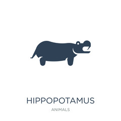 hippopotamus icon vector on white background, hippopotamus trend