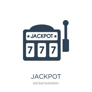 jackpot icon vector on white background, jackpot trendy filled i