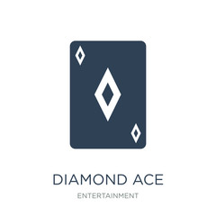 diamond ace icon vector on white background, diamond ace trendy