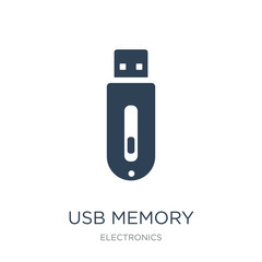 usb memory icon vector on white background, usb memory trendy fi