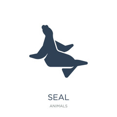 seal icon vector on white background, seal trendy filled icons f
