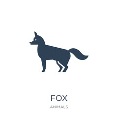 fox icon vector on white background, fox trendy filled icons fro