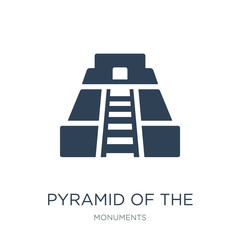 pyramid of the magician icon vector on white background, pyramid
