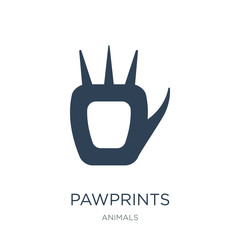 Obraz premium pawprints icon vector on white background, pawprints trendy fill