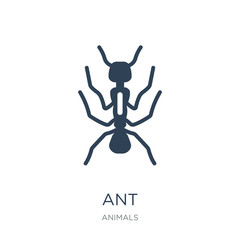 ant icon vector on white background, ant trendy filled icons fro