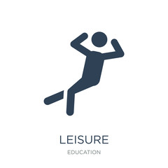 leisure icon vector on white background, leisure trendy filled i