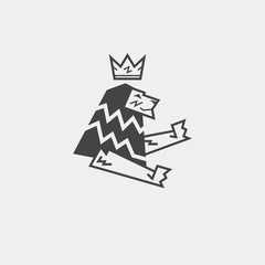 Logo lion with a crown
