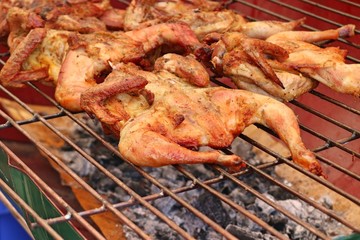 grilled chicken at street food