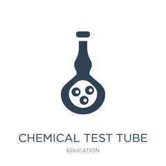 chemical test tube icon vector on white background, chemical tes