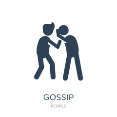 gossip icon vector on white background, gossip trendy filled icons from People collection, gossip vector illustration