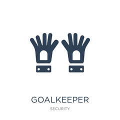 goalkeeper icon vector on white background, goalkeeper trendy filled icons from Security collection, goalkeeper vector illustration