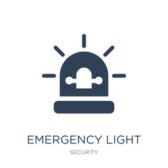 emergency light icon vector on white background, emergency light trendy filled icons from Security collection, emergency light vector illustration