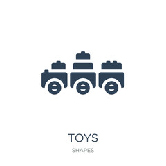toys icon vector on white background, toys trendy filled icons from Shapes collection, toys vector illustration