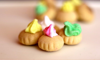 Rose gem biscuit. Popular childhood snack.