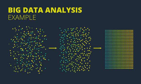 Vector Big data Machine Learning Algorithms. Analysis of Information Minimalistic Infographics Design. Analytics for Smart Business Plan.