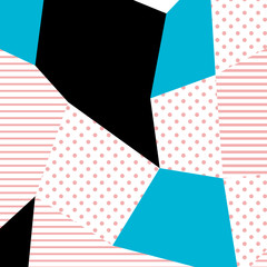 80s and 90s retro style. The Memphis pattern. Trending abstract design with geometric shapes