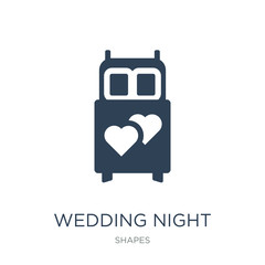 wedding night icon vector on white background, wedding night trendy filled icons from Shapes collection, wedding night vector illustration
