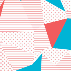 80s and 90s retro style. The Memphis pattern. Trending abstract design with geometric shapes