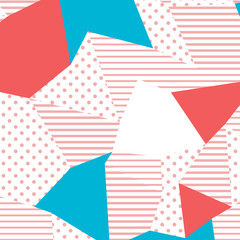 Obraz premium 80s and 90s retro style. The Memphis pattern. Trending abstract design with geometric shapes