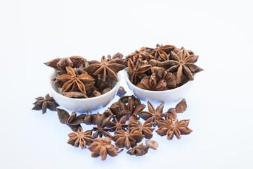 Star anise and Cinnamon sticks spice 